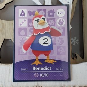Genuine Animal Crossing amiibo card 171 Benedict